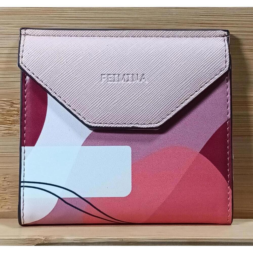 FEIMINA Women's Wallet with Abstract Pattern and Snap Closure